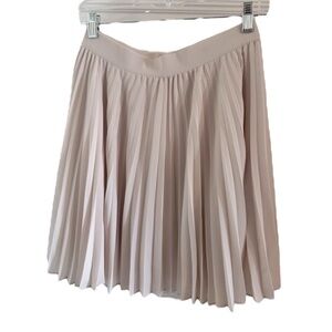 Babaton Cream A-Line Pleated Skirt